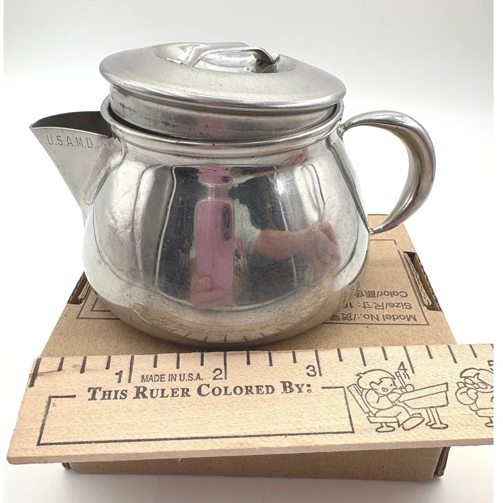USAMD Albert Pick Co Lifetime Stainless Steel Coffee Tea Military 1920 Antique